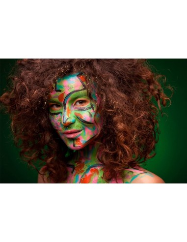 Pack de Delineador Líquido Alpino Make-up com 2 Frascos de Maquiagem Líquida com Aplicador - Lavável com Água - Testado Dermato