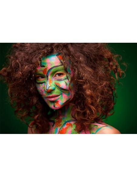 Pack de Delineador Líquido Alpino Make-up com 2 Frascos de Maquiagem Líquida com Aplicador - Lavável com Água - Testado Dermato