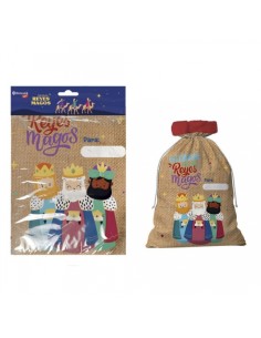 Bismark Saco para Presentes com Design de Reis Magos - Etiqueta para Personalizá-lo
