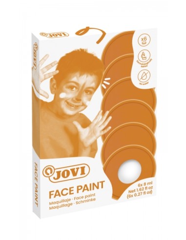 Jovi Estojo de 6 Frascos 8ml Maquiagem Creme - Hipoalergênico - Base Oleosa - Fácil Aplicação - Grande Cobertura - sem Parabeno