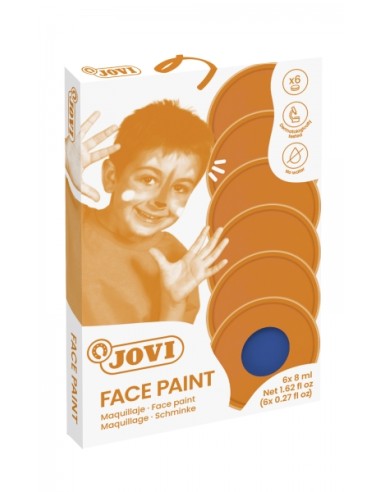 Jovi Estojo de 6 Potes 8ml Maquiagem Creme - Hipoalergênico - Base Oleosa - Fácil Aplicação e Remoção - Grande Cobertura - Mist