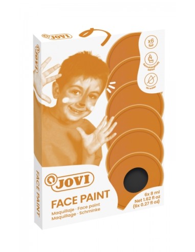Jovi Estojo de 6 Potes 8ml Maquiagem Creme - Hipoalergênico - Base Oleosa - Fácil Aplicação - Grande Cobertura - Misturáveis - 