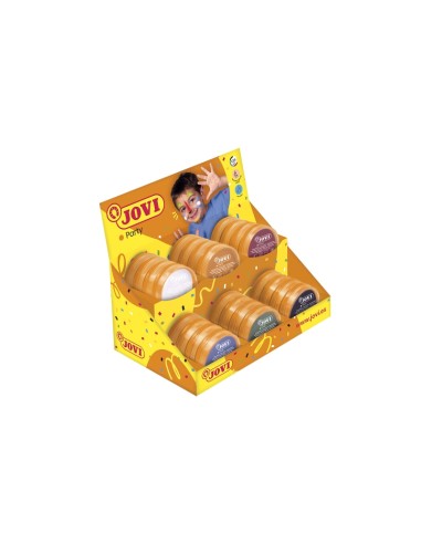 Jovi Expositor de 24 x 8ml Maquiagens Creme - Base Oleosa - Fácil Aplicação - Grande Capacidade de Cobertura - sem Parabenos - 