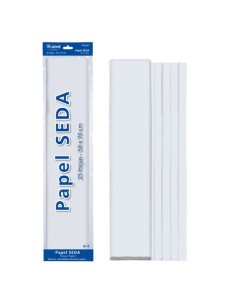Dohe Papel Seda de 18g - 50x70cm - Ideal para Artesanato e Decoração - Disponível em Pacotes de 25 Folhas