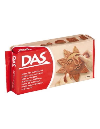 Das Massa para Modelar - 500g - Fácil de Trabalhar - Seca ao Ar - Cor Terracota
