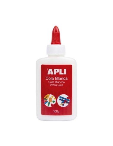 Apli Cola Branca Líquida 100g - Aplicador de Ponta - Livre de Solventes e Não Tóxica - Adequada para uso Escolar