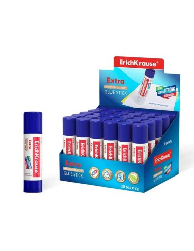 Erichkrause Cola em Bastão Extra 8g - Fórmula Super Forte - Consumo Econômico - Aderência Rápida e Fiável - Fácil de Lavar com 