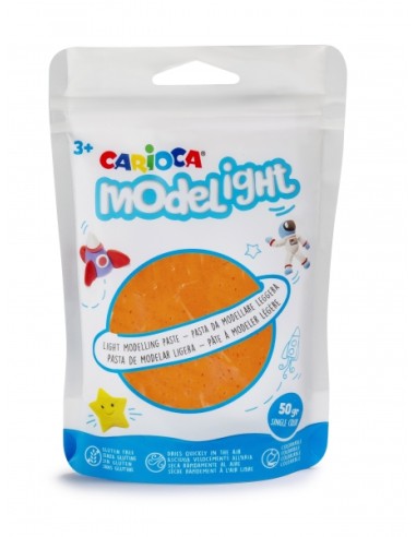 Carioca Modelight Pack de Massa de Modelar Super Leve - Elástica e Maleável - Seca ao Ar - Não Suja as Mãos - Reutilizável com 