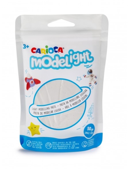 Conjunto Carioca Modelight Massa de Moldar Super Leve - Elástica e Maleável - Seca ao Ar - Não Suja as Mãos - Cor Branca