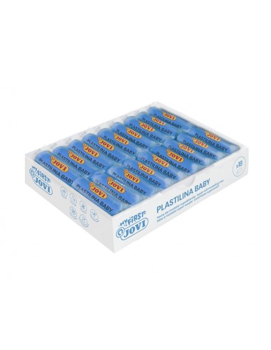 Jovi Baby Caixa de 18 Pastilhas de Plasticina 38g - Massa de Modelar Super Macia - Estimula Criatividade e Sensibilidade Tátil 