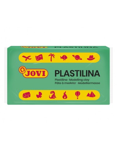 Jovi Caixa de 30 Pastilhas de Plastilina 50g - Muito Moldável - Não Seca - sem Glúten - Inócua - Cor Verde