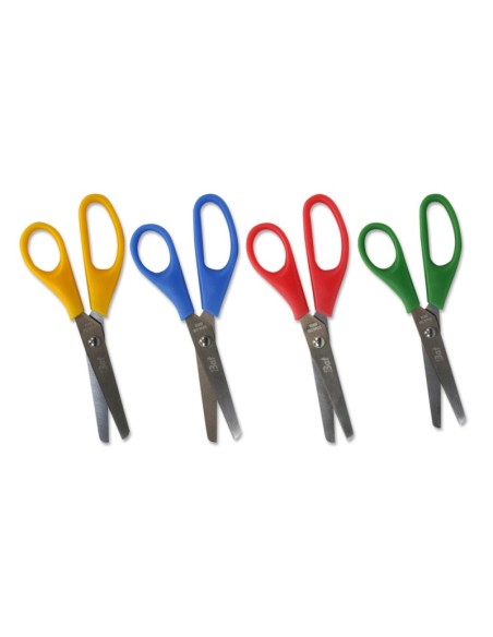 Tesoura Escolar Bismark Bat 13cm - Ponta Redonda - Cores Sortidas