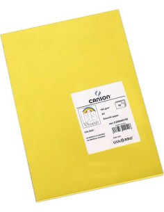 Canson Guarro Pacote de 50 Cartolinas Iris A4 de 185g - 21x29,7cm - Cor Amarelo Canário