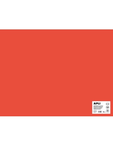 Apli Cartolina Vermelha 50 x 65cm 170g 25 Folhas