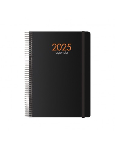 Agenda Anual Dohe Syncro - Dia Página - Capa de Plástico - Sábado e Domingo na Mesma Página - Fecho com Elástico - Tamanho 15x2
