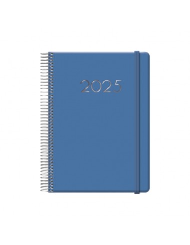 Agenda Anual Dohe Denver - Dia Página - Sábado e Domingo na Mesma Página - Fecho com Elástico - Tamanho 15x21cm - Cor Azul