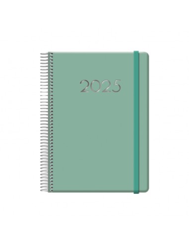 Agenda Anual Dohe Denver - Dia Página - Sábado e Domingo na mesma Página - Fecho com Elástico - Tamanho 15x21cm - Cor Verde