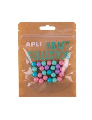Apli Bolsa com 80 Clipes Kraft Collection - Eurohole - Fecho Zip - Design Moderno e Chamativo - Cor Azul Turquesa