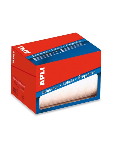 Apli Rolo de 400 Etiquetas 38x102mm - Adesivo Permanente - Cantos Arredondados - Cor Branca
