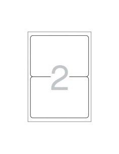 Pacote Multi3 de 200 Etiquetas Brancas Cantos Arredondados Tamanho 199,6x144,5mm com Adesivo Permanente para Múltiplos Usos