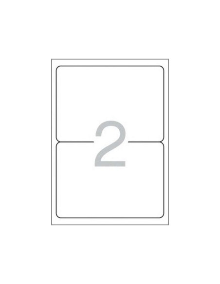 Pacote Multi3 de 200 Etiquetas Brancas Cantos Arredondados Tamanho 199,6x144,5mm com Adesivo Permanente para Múltiplos Usos