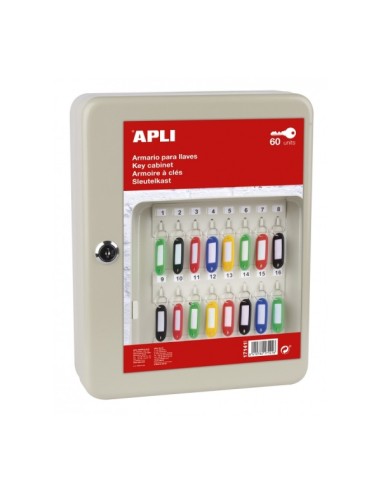 Apli Armário Porta Chaves com Fechadura - 60 Posições - Ideal para Escritórios e Armazéns - Organização e Acesso Fácil - Não In