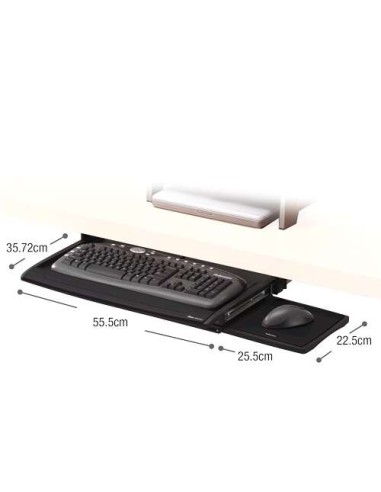Fellowes Deluxe Office Suites Bandeja para Teclado - Posição para o Rato - Descanso de Pulso Incorporado