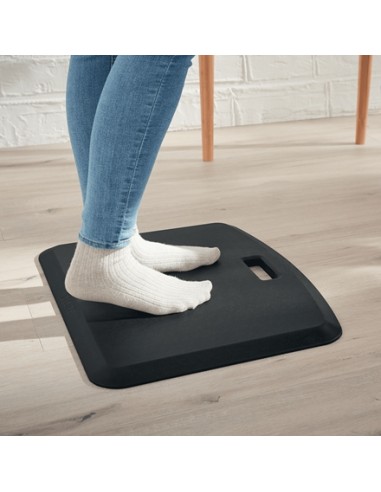 Leitz Ergo Cosy Tapete Antifadiga - Ajuda a Reduzir a Fadiga - Melhora a Circulação - Para Usar com Meias ou Descalço - Cor Cin