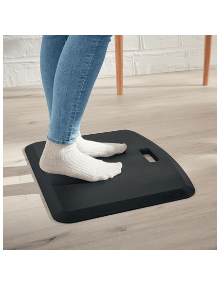 Leitz Ergo Cosy Tapete Antifadiga - Ajuda a Reduzir a Fadiga - Melhora a Circulação - Para Usar com Meias ou Descalço - Cor Cin