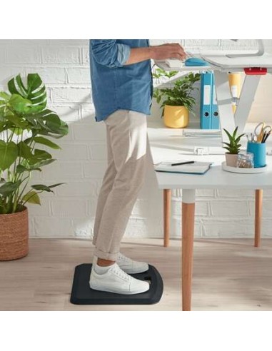 Leitz Ergo Cosy Tapete Antifadiga - Ajuda a Reduzir a Fadiga - Melhora a Circulação - Para Usar com Meias ou Descalço - Cor Cin