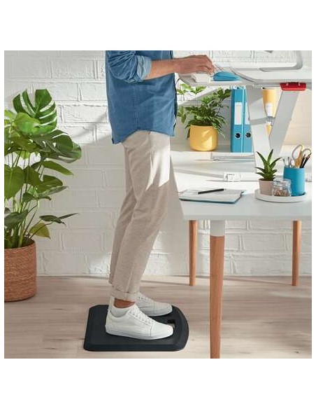 Leitz Ergo Cosy Tapete Antifadiga - Ajuda a Reduzir a Fadiga - Melhora a Circulação - Para Usar com Meias ou Descalço - Cor Cin