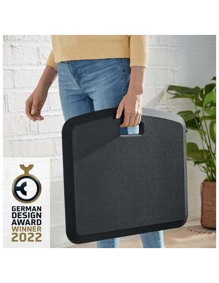 Leitz Ergo Cosy Tapete Antifadiga - Ajuda a Reduzir a Fadiga - Melhora a Circulação - Para Usar com Meias ou Descalço - Cor Cin