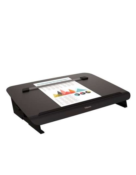 Fellowes Hana Suporte e Porta-Documentos - Guia Magnética de Leitura - Design Elegante e Durável - Até 5kg - Cor Preta