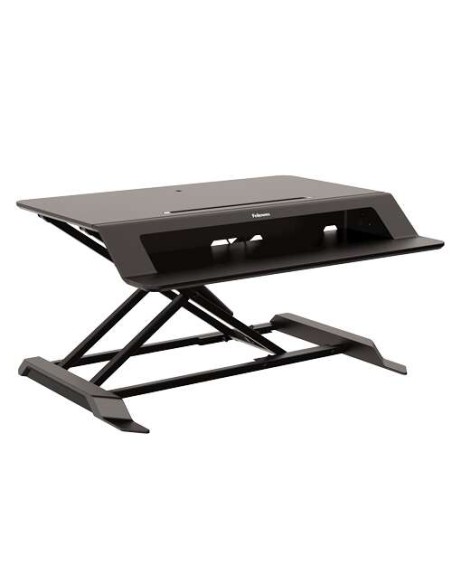 Fellowes Sit-Stand Lotus Estação de Trabalho - Sistema de Mola a Gás - Ampla Plataforma Superior - Plataforma Inferior para Rat