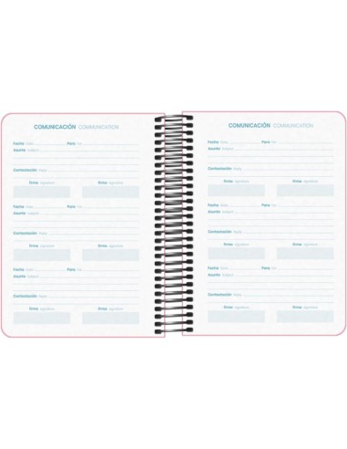 Agenda Escolar Espiral A6 Dohe Memory - Dia Página - Papel 70g/m2 - Capa de Polipropileno - Cor de Rosa