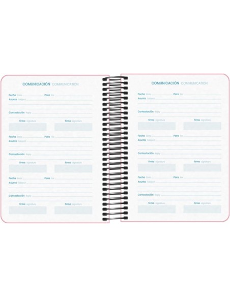 Agenda Escolar Espiral A6 Dohe Memory - Dia Página - Papel 70g/m2 - Capa de Polipropileno - Cor de Rosa