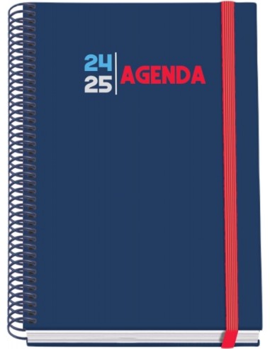 Agenda Escolar Espiral A5 Dohe Select - Semana à Vista - Papel 70g/m2 - Capa de Cartão Plastificado - Fecho com Elástico - Cor 