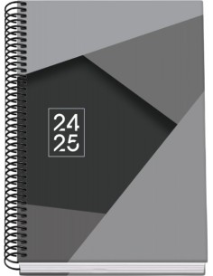 Agenda Escolar Espiral A5 Dohe Tamgram - Dia Página - Papel 70g/m2 - Capa de Cartão Plastificado - Cor Preta