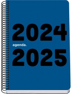 Agenda Escolar Espiral A5 Dohe Memory - Dia Página - Papel 70g/m2 - Capa de Polipropileno - Cor Azul