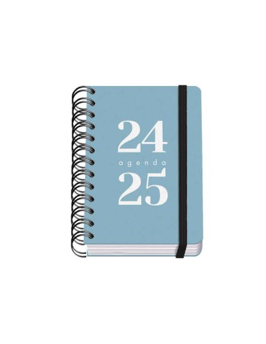 Agenda Escolar Espiral A6 Dohe Grammar - Dia Página - Papel 80g/m2 - Capa de Polipropileno - Fecho de Elástico - Tamanho 10x15c