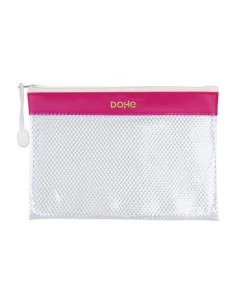 Dohe Bolsa Zíper PVC - 24x17,5mm - Resistente à Água - Ideal para Documentos A5