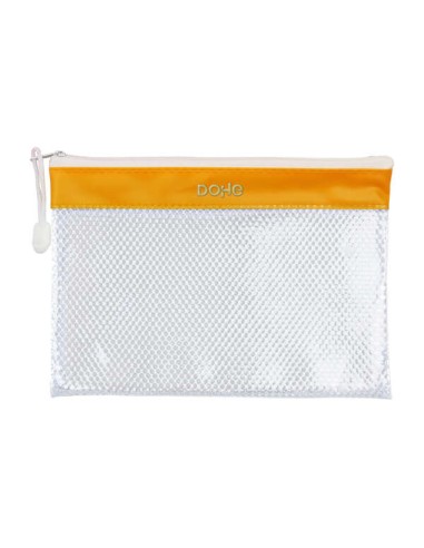 Dohe Bolsa Zíper PVC - 24x17,5mm - Resistente à Água - Ideal para Documentos A5