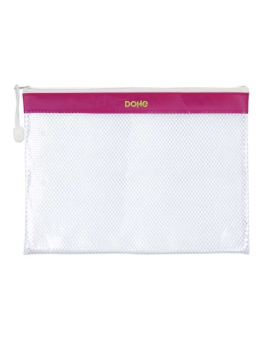 Dohe Bolsa Zíper PVC - 32x24mm - Ideal para Documentos A4 - Resistente e Durável