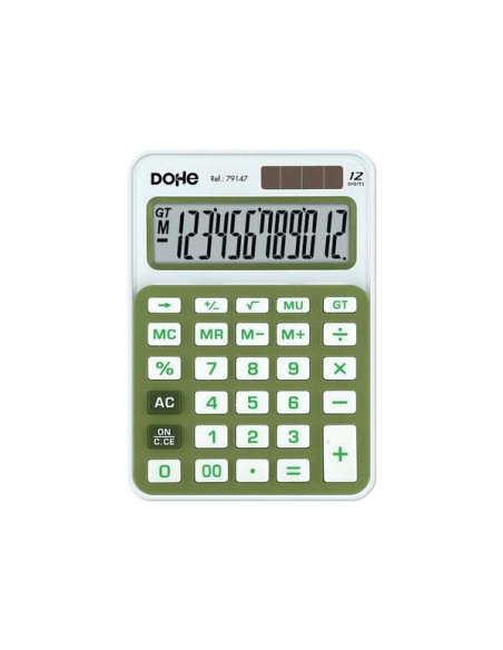 Dohe Calculadora de Mesa Pequena 12 Dígitos - Teclas de Grande Formato - 4 Teclas de Memória - Desligamento Automático - Alimen