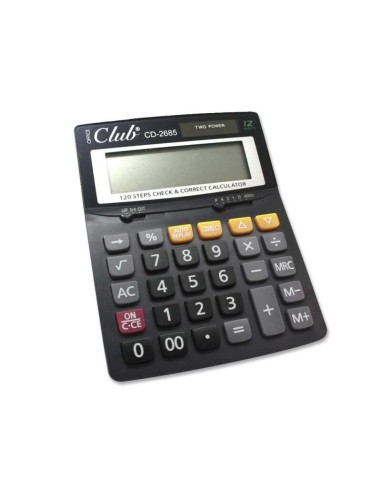 Calculadora de 12 Dígitos Ingraf CD-2685-12Rp - Tecla de Apagar - 3 Teclas de Memória - Duplo Zero e Porcentagem - Soma Extragr