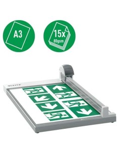 Leitz Precision Office A3 Guilhotina de Papel - Corta até 15 Folhas - Formato A3 - Lâmina Giratória 2