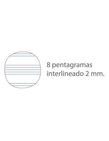 Oxford Caderno de Música Espiral Formato 4º Paisagem 20 Folhas - 8 Pentagramas Espaçamento de 2mm - Capa Mole - Cor Azul