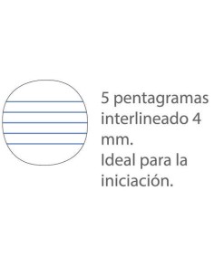 Oxford Caderno de Música Grampeado Formato A5 Horizontal 10 Folhas - 5 Pentagramas Espaçamento de 4mm - Capa Mole - Cor Laranja 2
