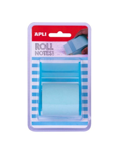 Apli Rolo Dispensador de Nota Adesiva 50mm x 8m - Fácil de Usar - Adesivo de Qualidade - Design Ergonômico - Azul Pastel