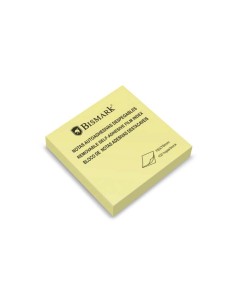 Bismark Bloco de 100 Notas Adesivas 76x76mm - Aderência Forte - Fácil de Usar - Cor Amarela